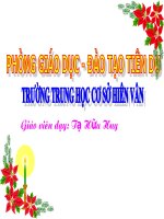 Tiết 59 Tính chất đường trung trực của đoạn thẳng