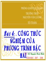 công thức nghiệmcủa PT bậc 2