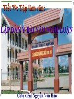 Lập dàn ý bài  văn tự sự