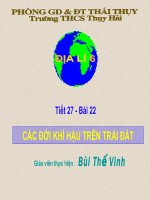 Các đới khí hậu trên Trái Đất