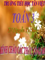 MÔN TOÁN LỚP 3