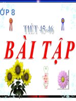 Tiết 45-46 Rèn luyện sử dụng các câu lệnh qua câu hỏi trắc nghiệm