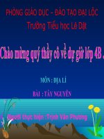 ĐỊA LÍ LỚP 4 TUẦN 6