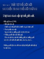 BÀI 13. TRẬT TỰ THẾ GIÓI SAU THẾ CHIẾNII