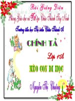 Chính tả 1: Mèo con đi học