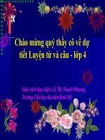 LTVC - Lớp 4 : Vị ngữ trong câu kể Ai làm gì?