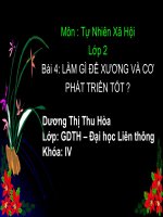 Bài 4: Làm thế nào để xương và hệ cơ..