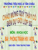 Lớp 5: Phòng tránh HIV