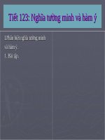 Tiết 123. Nghĩa tường minh và hàm ý