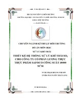 thiết kế hệ thống xử lý khí thải so2 cho công ty cổ phần lương thực thực phẩm safoco công suất 10000 m3h