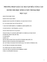 PHƯƠNG PHÁP GIẢI CÁC BÀI TẬP HÓA NÂNG CAO DÀNH CHO HỌC SINH LUYỆN THI ĐẠI HỌC