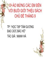Học tập tấm gương Đạo Đức Bác Hồ