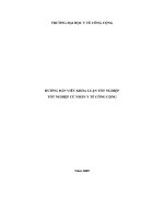 hướng dẫn viết khóa luận tốt nghiệp tốt nghiệp cử nhân y tế công cộng