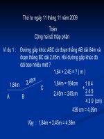 phép cộng hai số thập phân-lớp 5