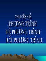Chuyên đề: Phương trình - hệ phương trình
