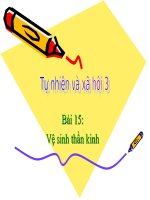 TNXH3 Vệ sinh hệ thần kinh