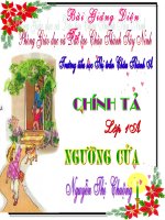 Chính tả lớp 1. Ngưỡng cửa