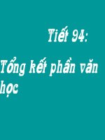Tiết 94: Tổng kết phần văn