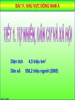 ĐÔNG NAM Á (tiết 1) - phương pháp dạy học mới