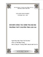 Đổi mới công tác kiểm tra nội bộ trường học góp phần nâng cao chất lượng giáo dục trong trường THPT