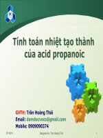 Hóa tính toán để xác định nhiệt tạo thành các hợp chất hóa học