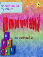 TÍNH CHẤT CỦA DÃY TỈ SỐ BẰNG NHAU