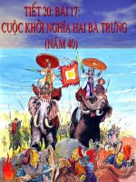 Tiết 20: Khởi nghĩa Hai Bà Trưng