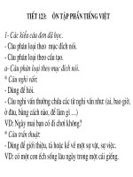 Tiết 123 ôn tập tiếng Việt