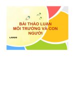 bài thảo luận môi trường và con người