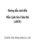 Bài giảng hướng dẫn cách điền mẫu lệnh sửa chữa đài (AROF)