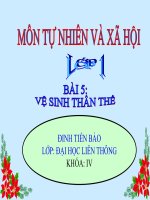 BÀI 5: VỆ SINH THÂN THỂ