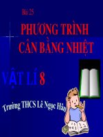 Bài 35: Phương trình cân bằng nhiệt