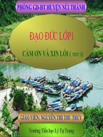 Cảm ơn và xin lổi tiết 1
