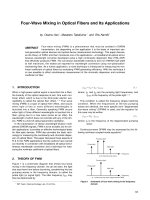 Four wave mixing in optical fibers and its applications by  osamu aso , masateru tadakuma  and  shu namiki