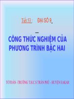 tiết 53 công thức nghiệm của pt bậc hai