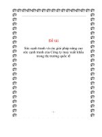 đề tài sức cạnh tranh và các giải pháp nâng cao sức cạnh tranh của công ty may xuất khẩu trong thị trường quốc tế