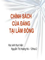 Chính sách của Đảng tại Lâm Đồng