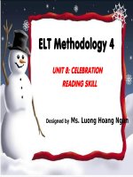 Unit 8: Celebration - Reading Skill
