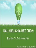 Dấu hiệu chia hết cho 9 - toán 4