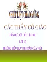 TẬP ĐỌC LỚP 1 CHUYEN DỀ CHÚ CÔNG