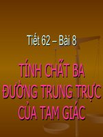 Toán HH 7 - Tính chất ba đường trung trực của tam giác