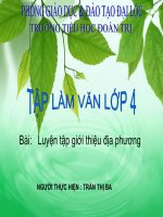 Luyện tập giới thiệu địa phương