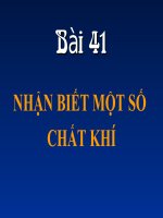 nhan biet mot so chat khi