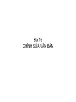 Bài 15 - Chỉnh sửa văn bản