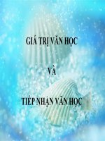 GIÁ TRỊ VH V À TIẾP NHẬN VH