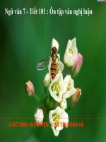 tiết 101.ÔN TẬP VĂN NGHỊ LUẬN