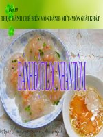 bài xây dựng thực đơn