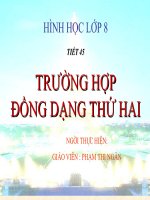 TIẾT 45  : TRƯỜNG HỢP  ĐỒNG DẠNG THỨ HAI