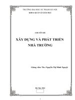 Xay dung và phát triển nhà trường