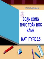 soạn công thức toán bằng Math Type